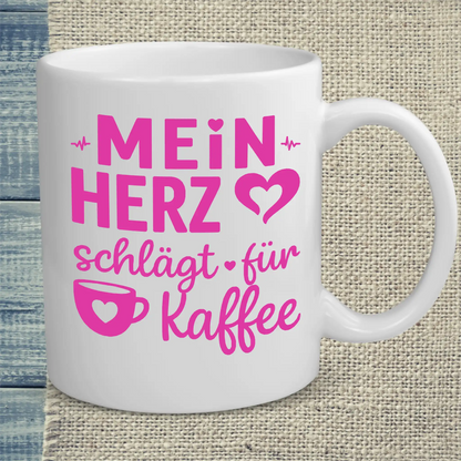 Tasse 325ml - Mein Herz schlägt für Kaffee - Kaffee