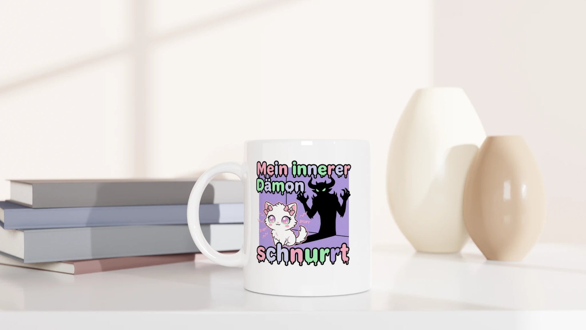 Tasse 325ml - Mein innerer Dämon schnurrt - Katze