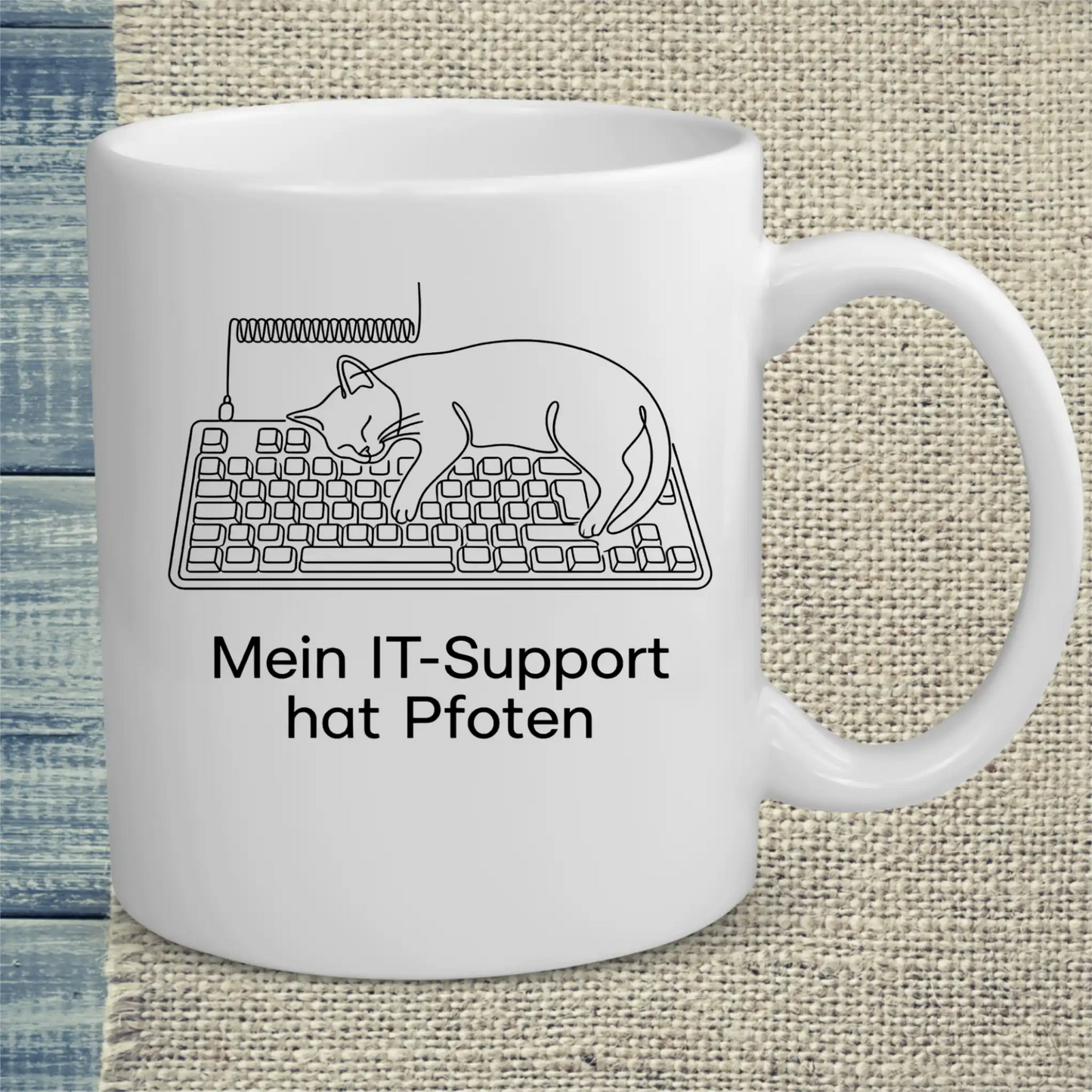 Tasse 325ml - Mein IT-Support hat Pfoten - Katze