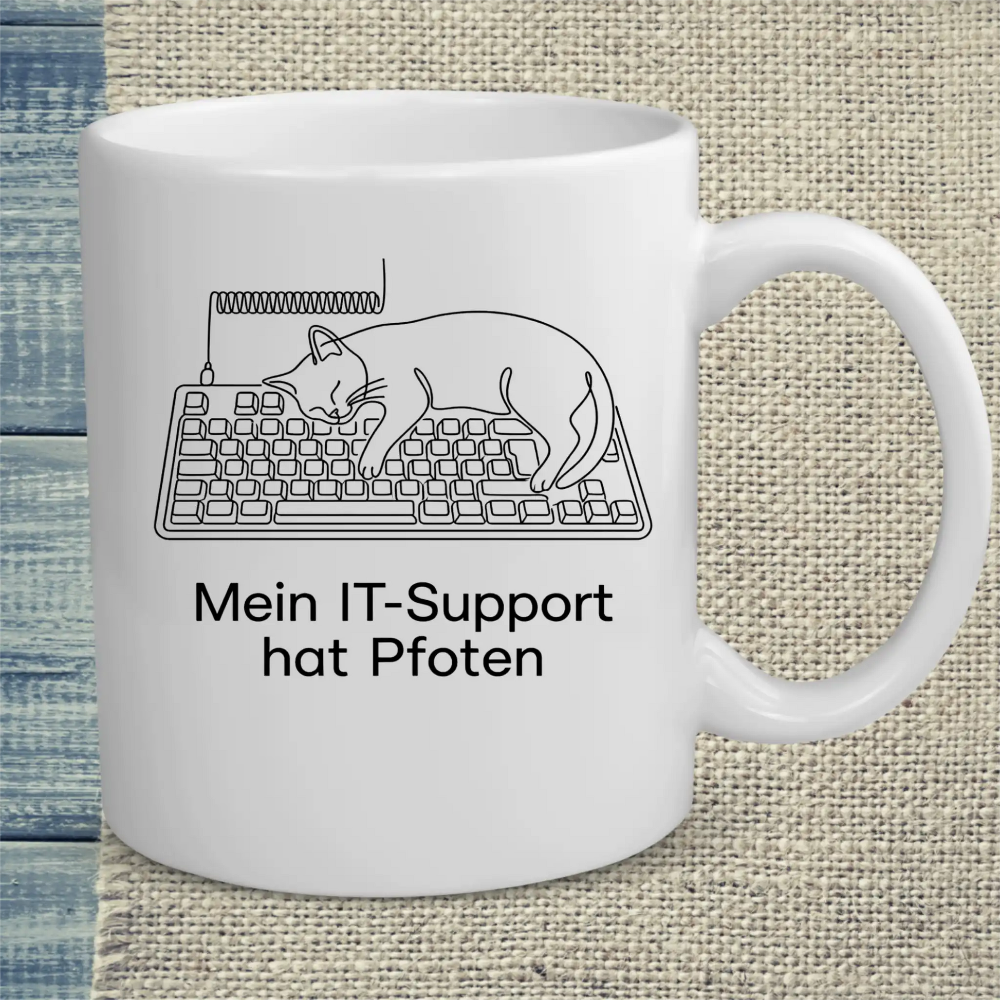 Tasse 325ml - Mein IT-Support hat Pfoten - Katze