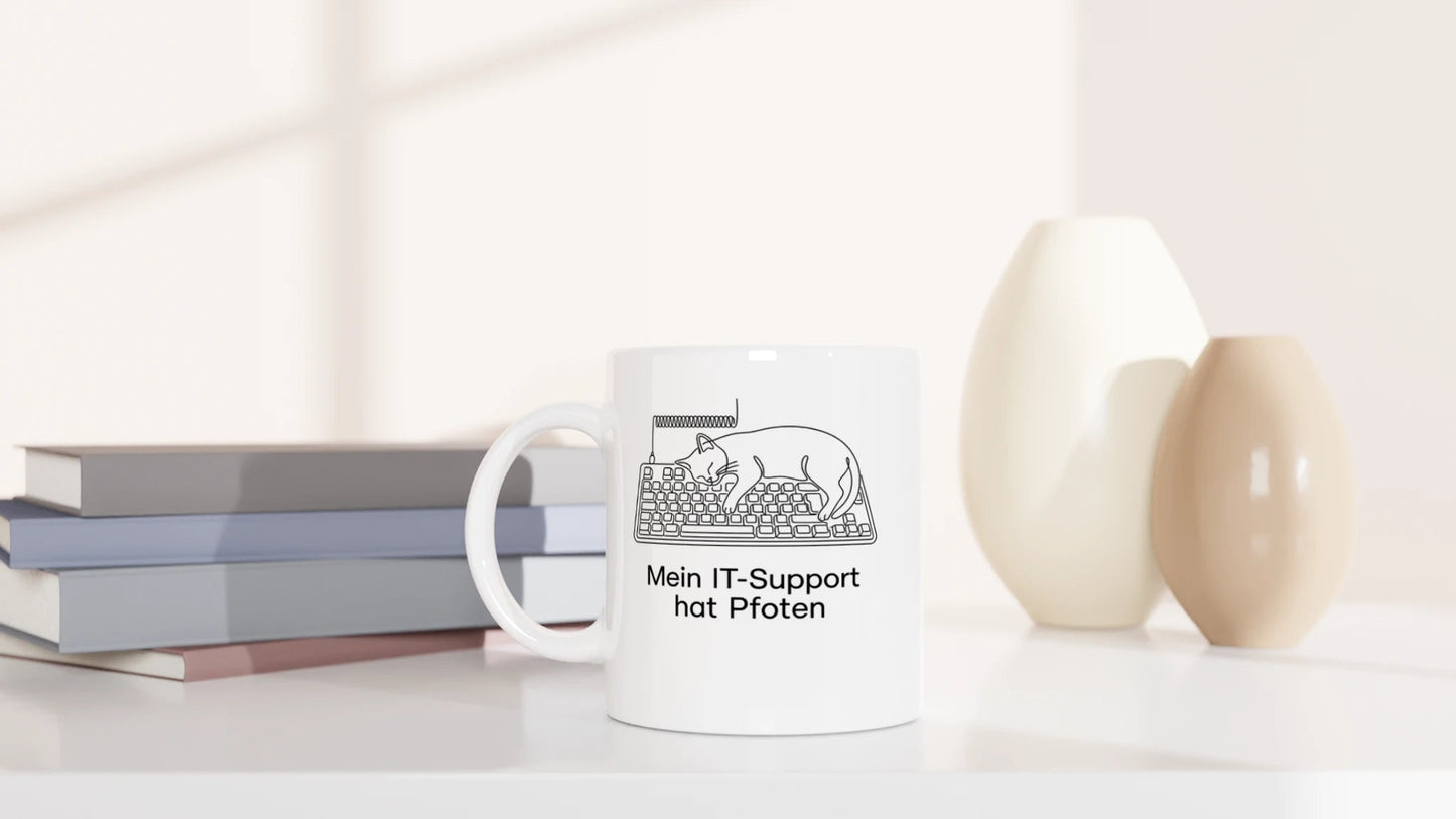 Tasse 325ml - Mein IT-Support hat Pfoten - Katze