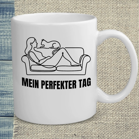 Tasse 325ml - Mein perfekter Tag - Katze