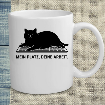 Tasse 325ml - Mein Platz - Katze