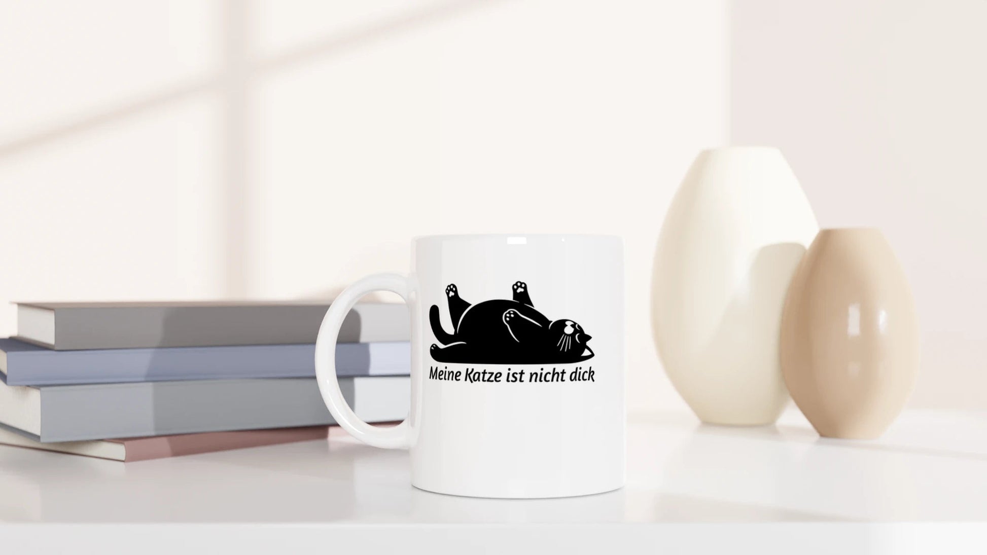 Tasse 325ml - Meine Katze ist nicht dick - Katze, Black Edition
