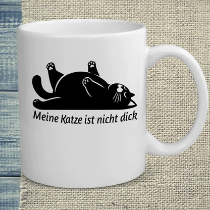 Tasse 325ml - Meine Katze ist nicht dick - Katze, Black Edition