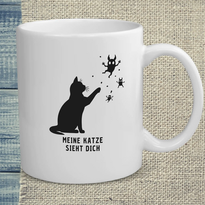 Tasse 325ml - Meine Katze sieht dich - Katze