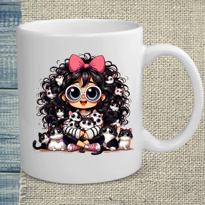 Tasse 325ml - Meine Katzen - Katze, Cat Lady