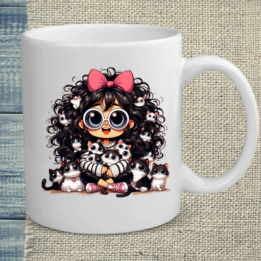 Tasse 325ml - Meine Katzen - Katze, Cat Lady