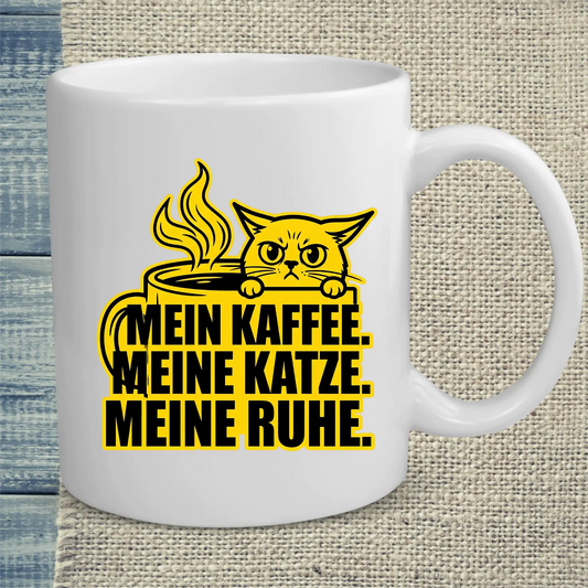Tasse 325ml - Meine Ruhe - Katze & Kaffee