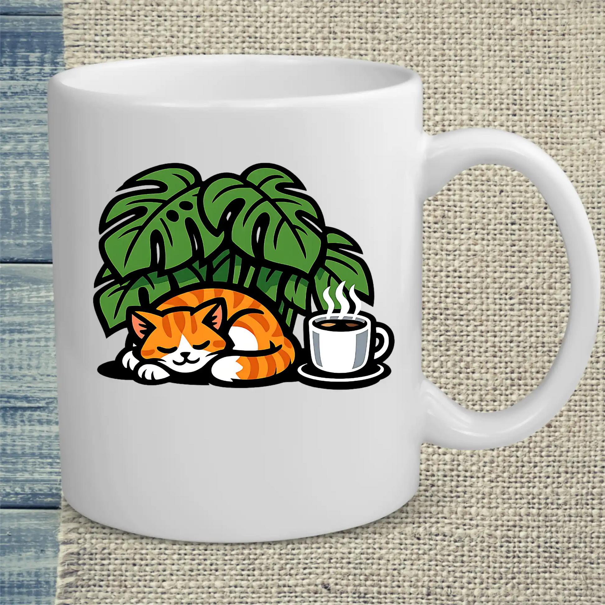 Tasse 325ml - Monstera - Katze