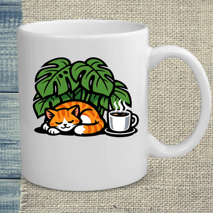 Tasse 325ml - Monstera - Katze