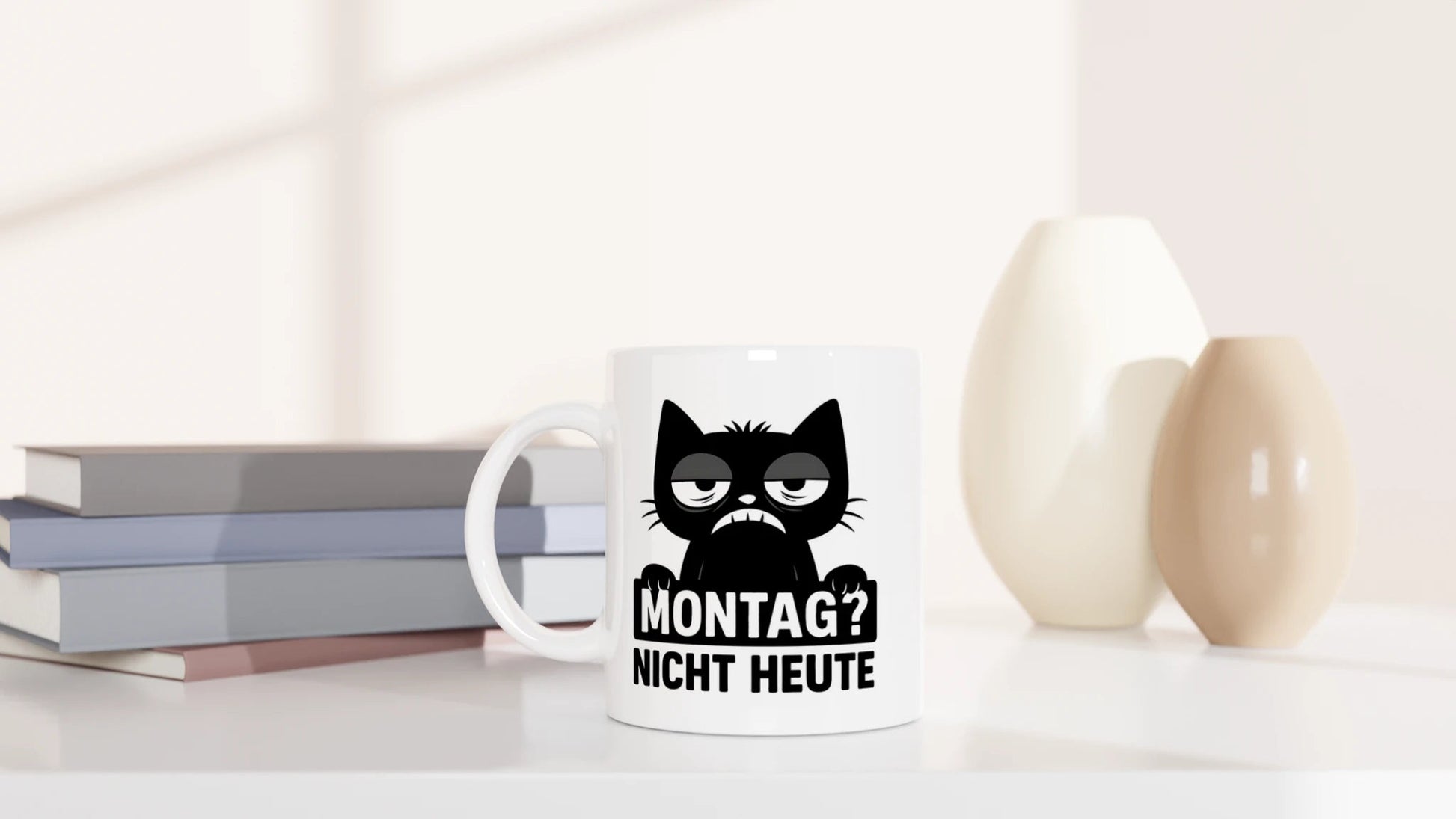 Tasse 325ml - Montag? Nicht Heute - Katze - Katze