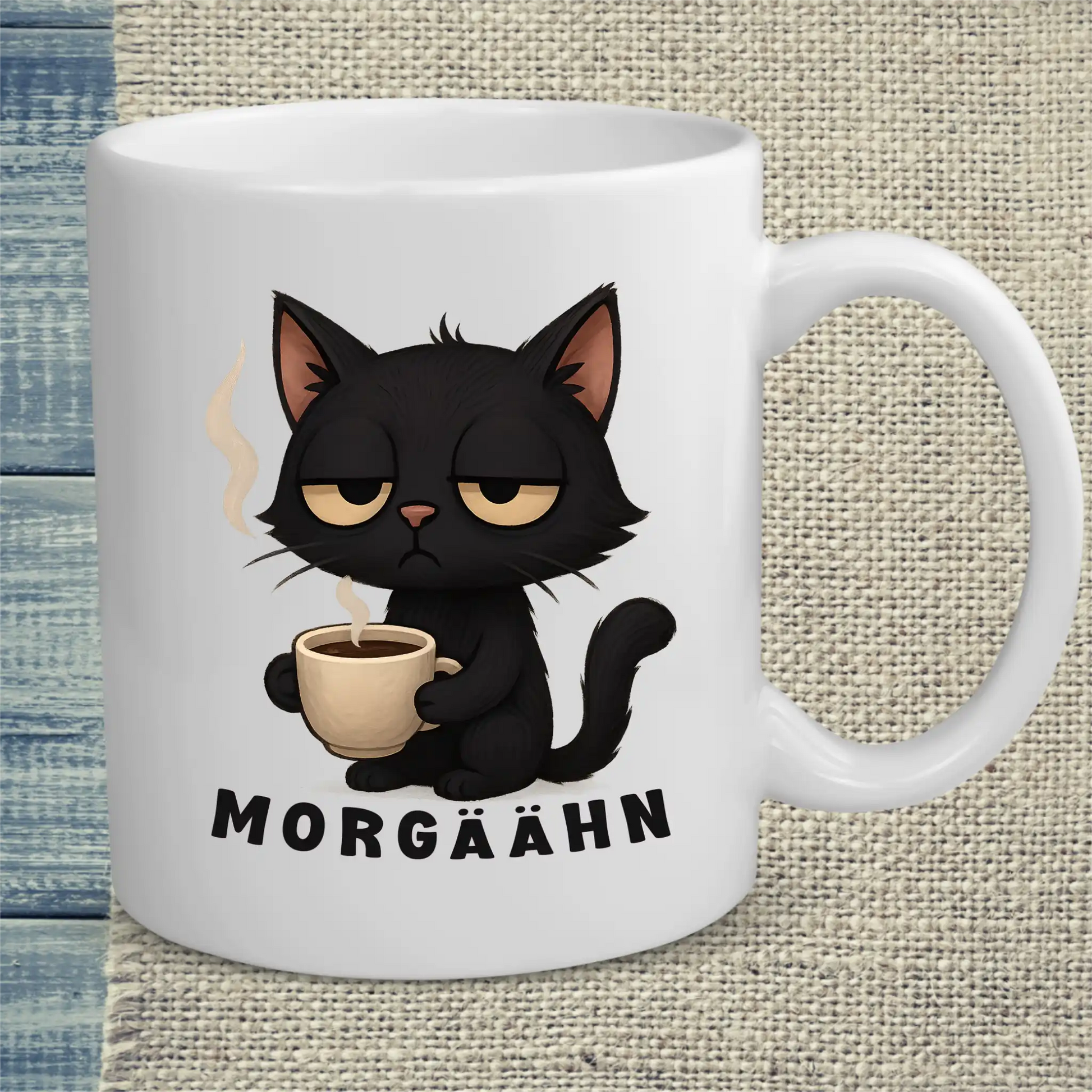 Tasse 325ml - Morgäähn - Katze & Kaffee