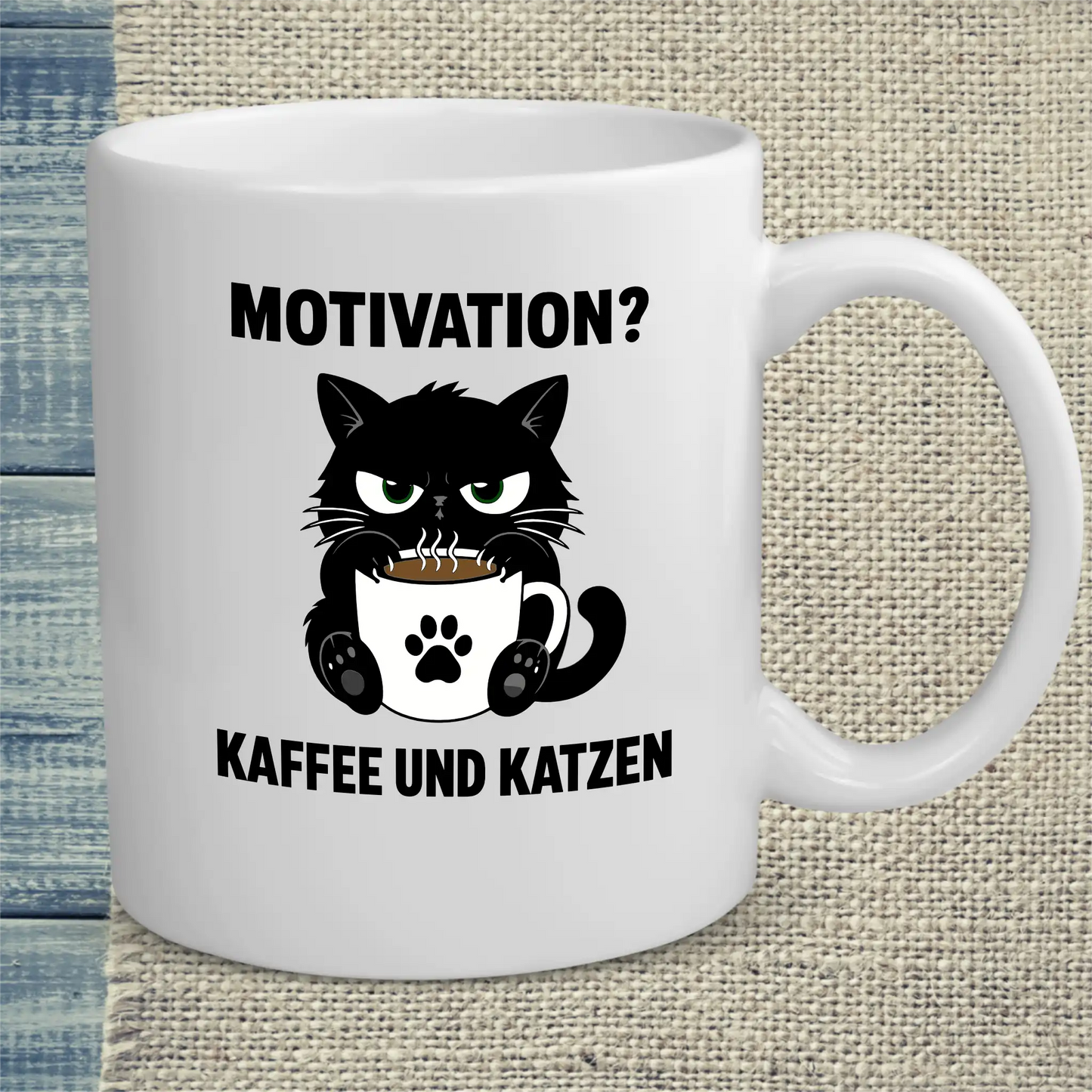 Tasse 325ml - Motivation - Katze & Kaffee