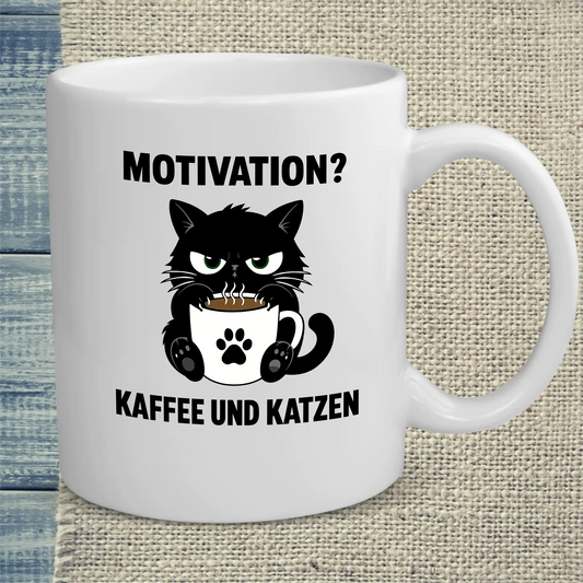 Tasse 325ml - Motivation - Katze & Kaffee