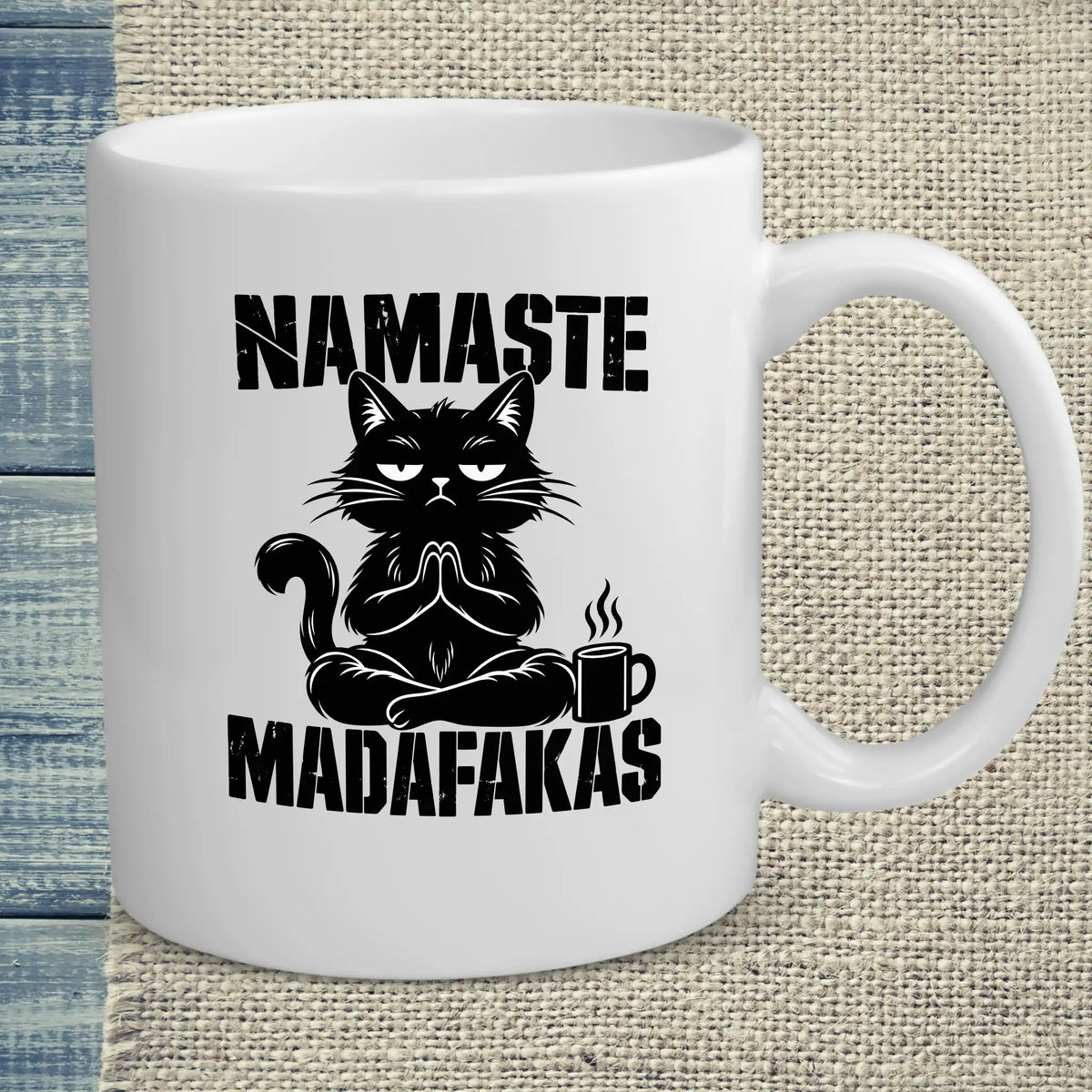 Tasse 325ml - Namaste Madafakas - Katze