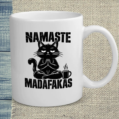 Tasse 325ml - Namaste Madafakas - Katze