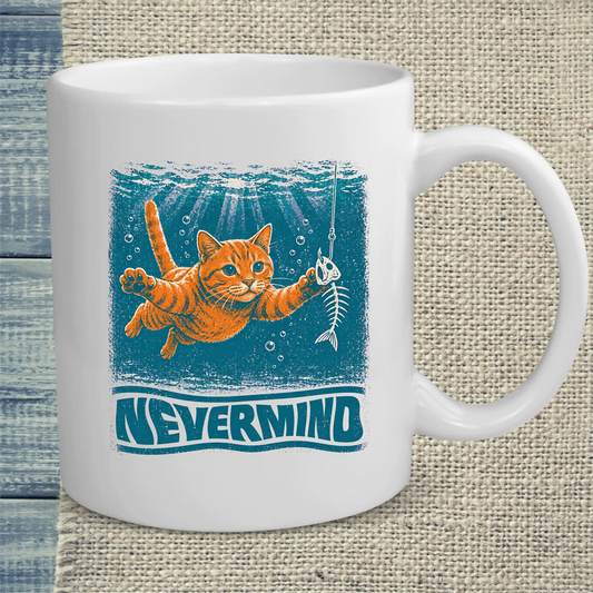 Tasse 325ml - Nevermind - Katze, Sommer