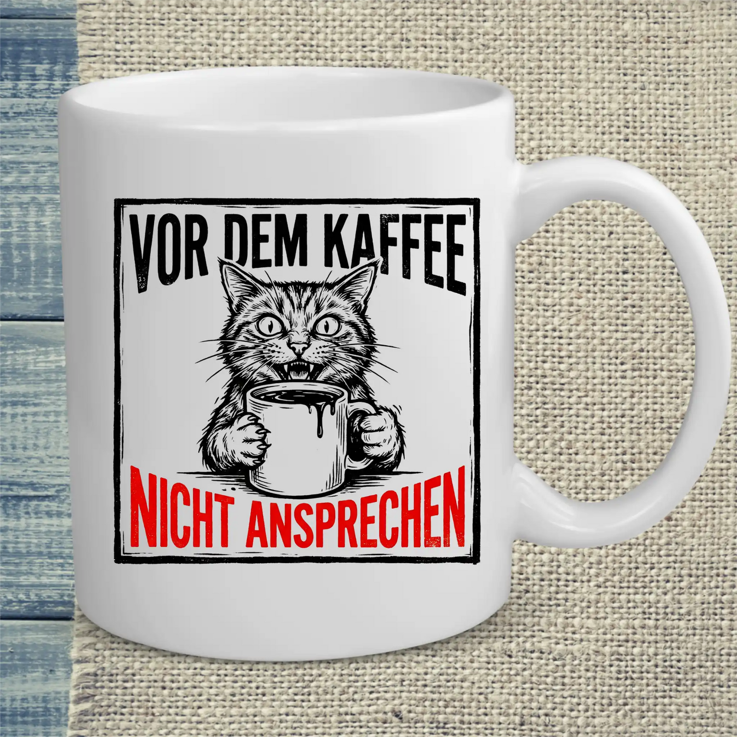 Tasse 325ml - Nicht ansprechen - Katze & Kaffee