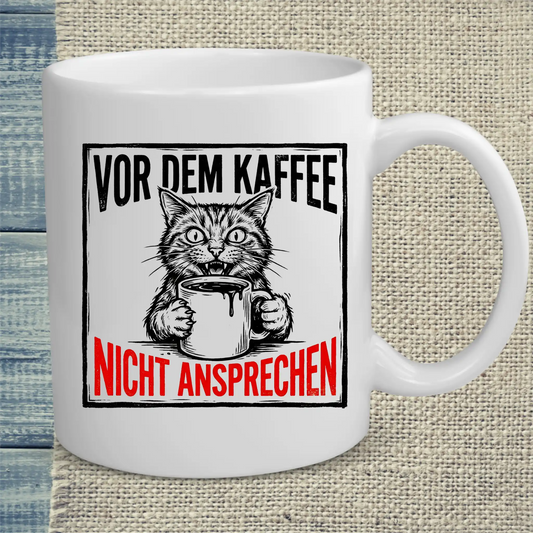 Tasse 325ml - Nicht ansprechen - Katze & Kaffee