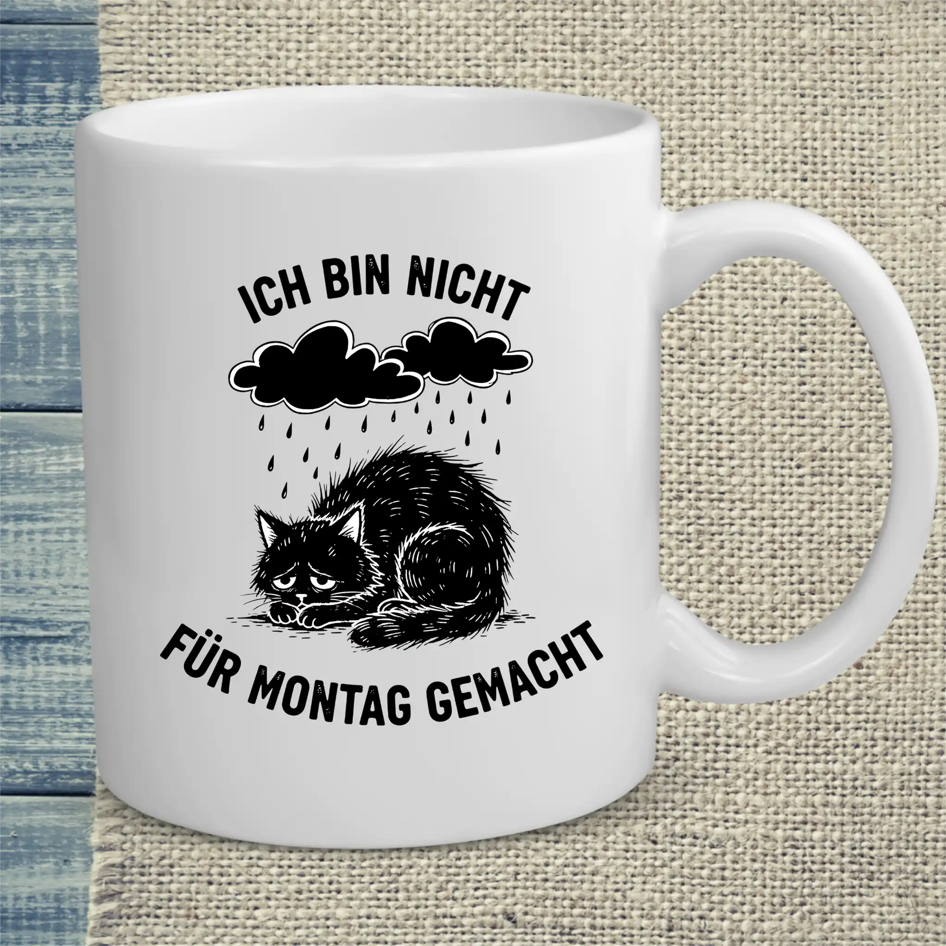 Tasse 325ml - Nicht für Montag gemacht - Katze