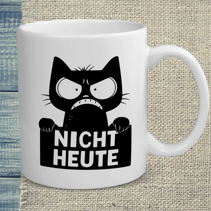 Tasse 325ml - Nicht Heute - Katze - Katze, Black Edition