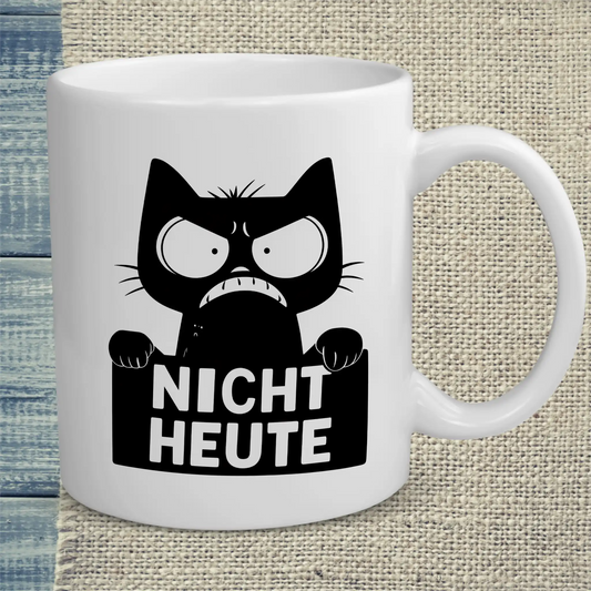 Tasse 325ml - Nicht Heute - Katze - Katze, Black Edition