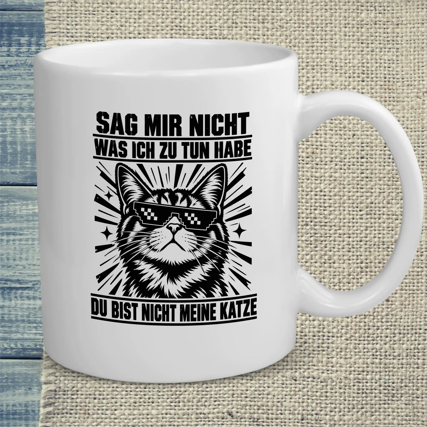 Tasse 325ml - Nicht meine Katze - Katze