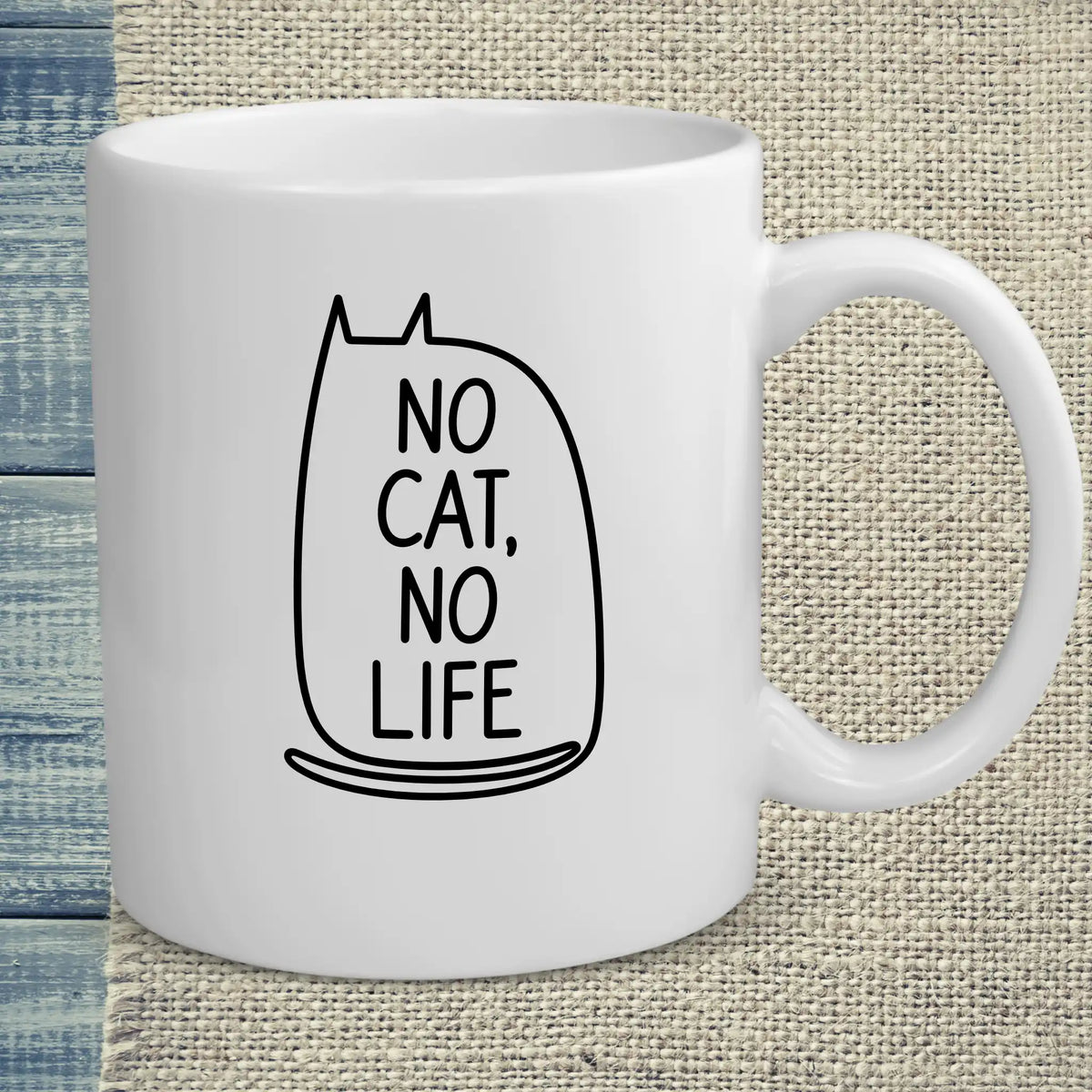 Tasse 325ml - No Cat No Life - Katze