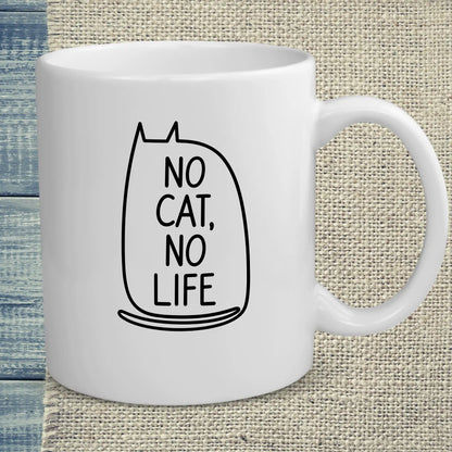Tasse 325ml - No Cat No Life - Katze