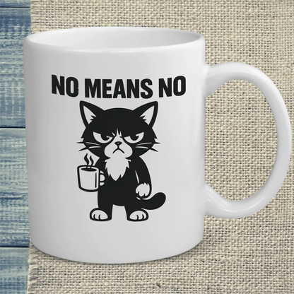 Tasse 325ml - no means no - Katze & Kaffee