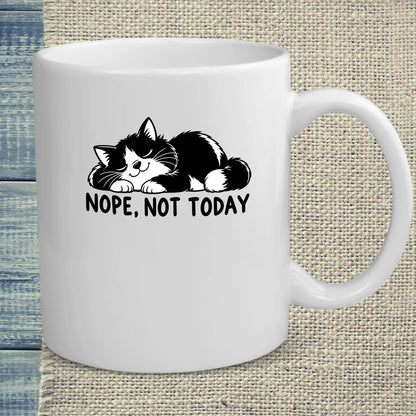 Tasse 325ml - Nope, not today - Katze