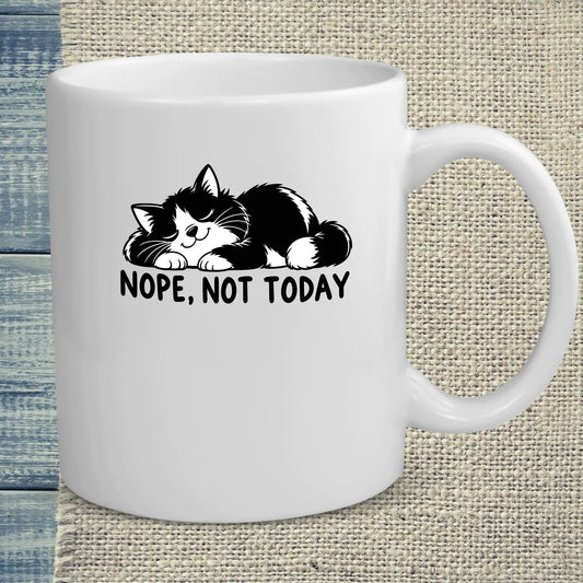 Tasse 325ml - Nope, not today - Katze