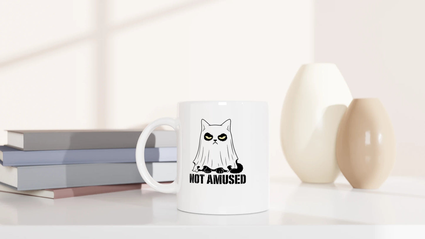 Tasse 325ml - NOT AMUSED - Katze, Halloween