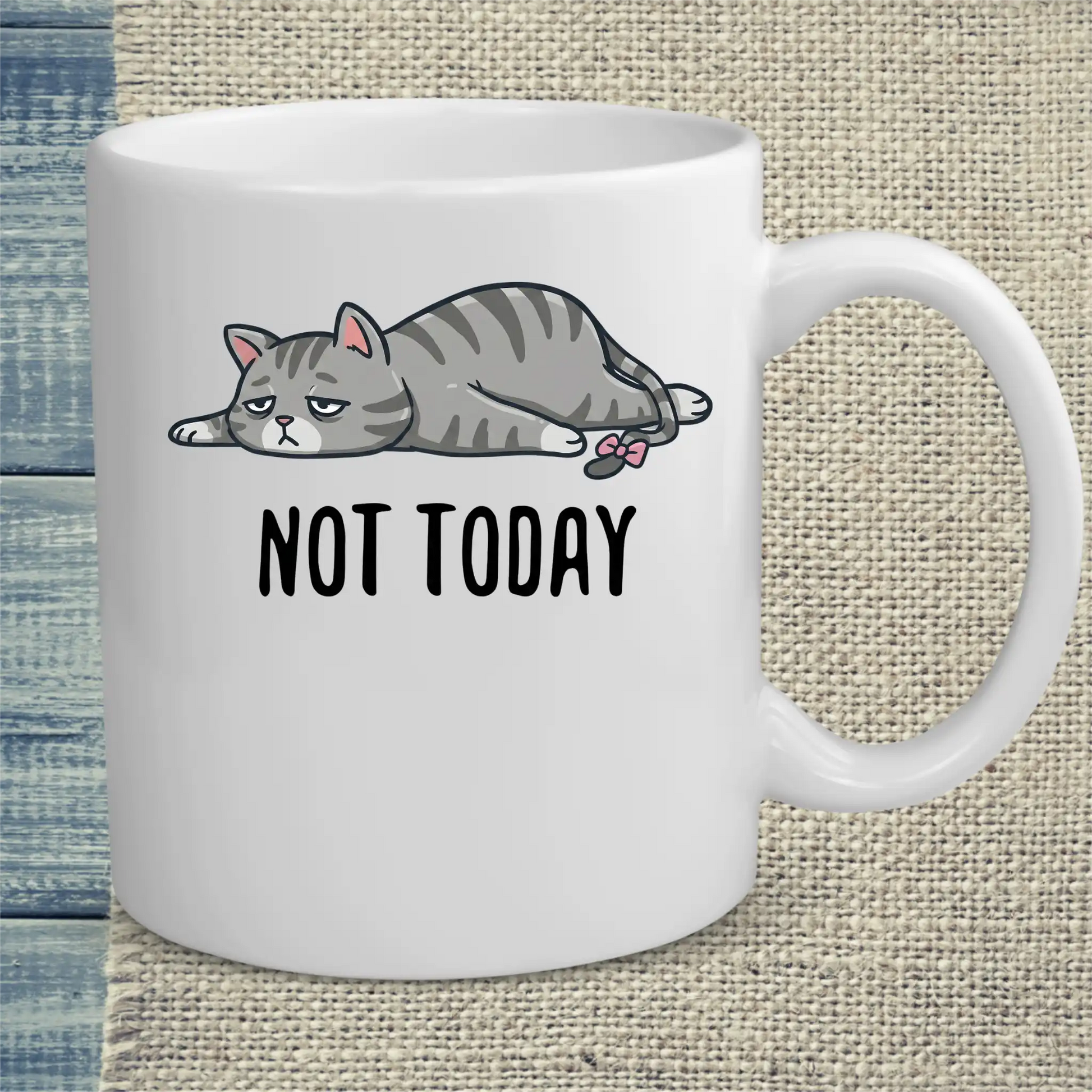 Tasse 325ml - Not Today - Katze, Nicht Heute