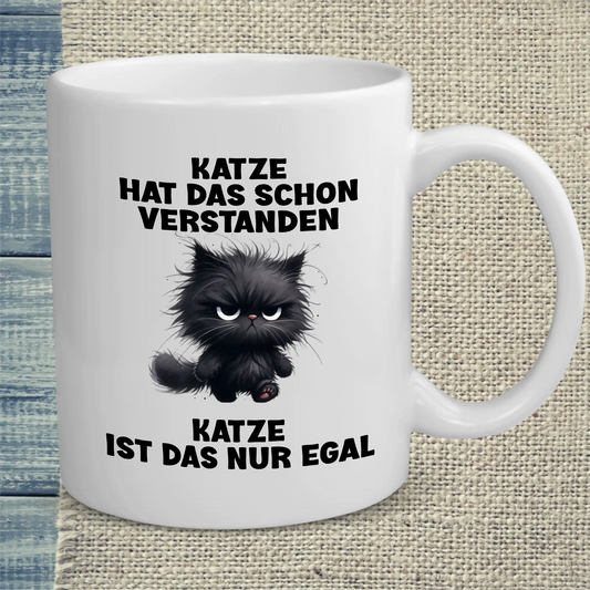 Tasse 325ml - Nur egal - Katze