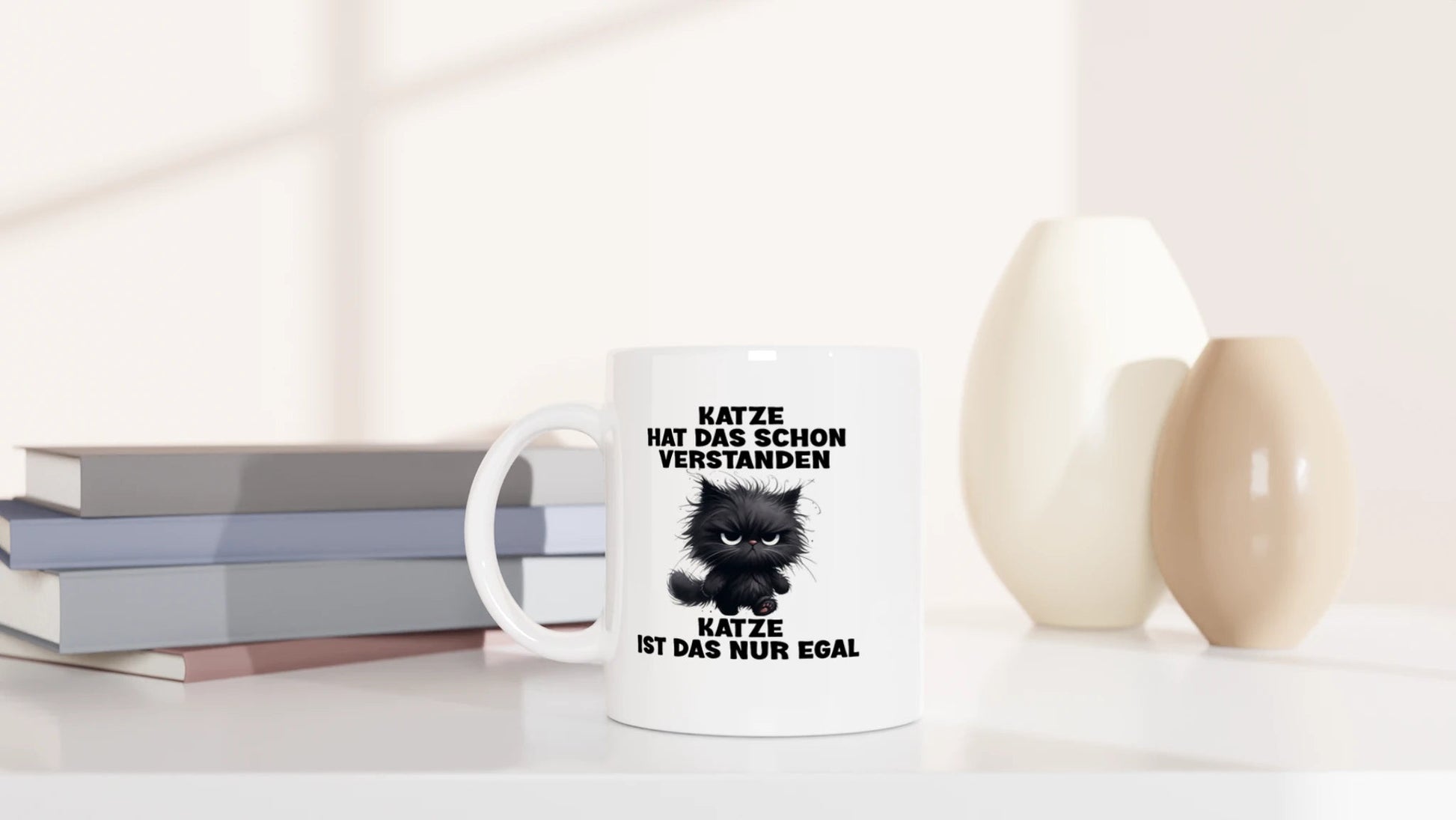 Tasse 325ml - Nur egal - Katze