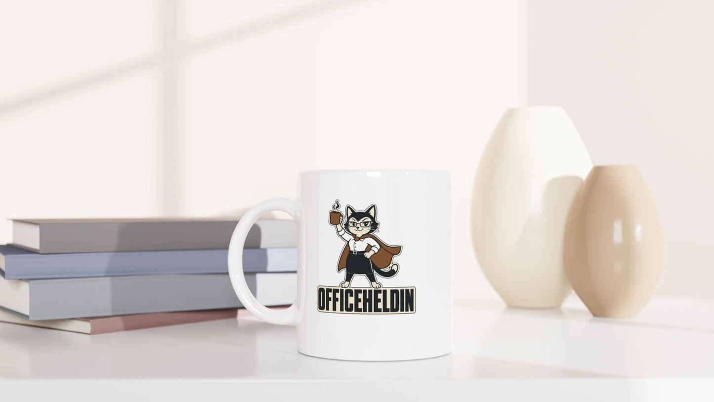 Tasse 325ml - Officeheldin - Katze & Kaffee