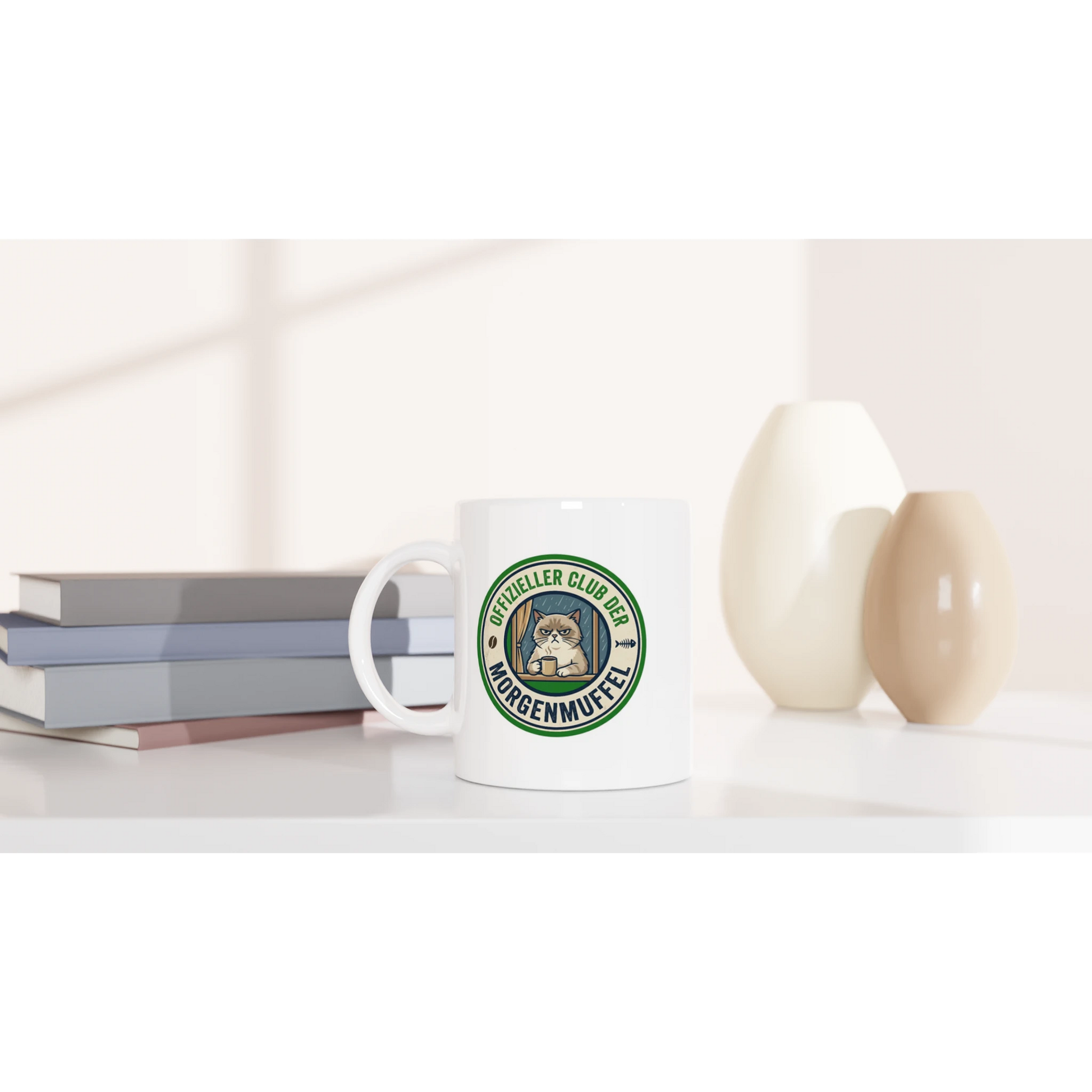Tasse 325ml - Offizieller Club der Morgenmuffel - Katze & Kaffee