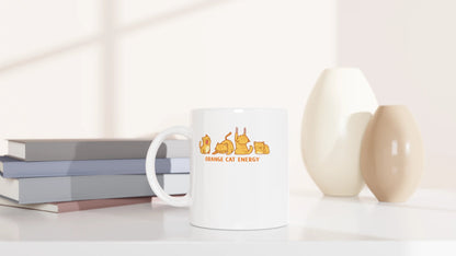 Tasse 325ml - Orange Cat Energy - Katze, Orange