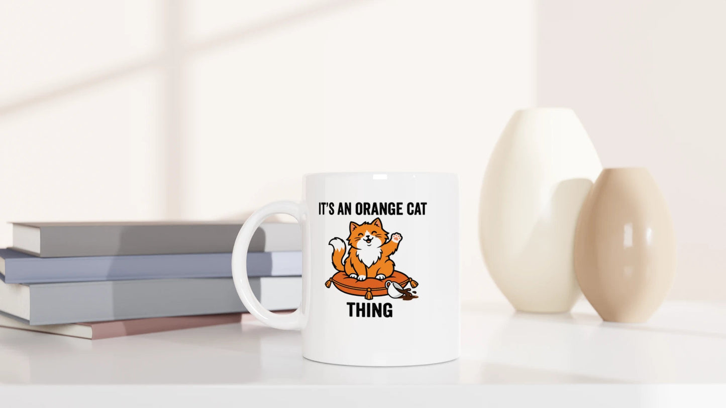 Tasse 325ml - Orange Cat Thing - Katze, Orange