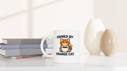 Tasse 325ml - Owned by Orange Cat - Katze & Kaffee, Orange