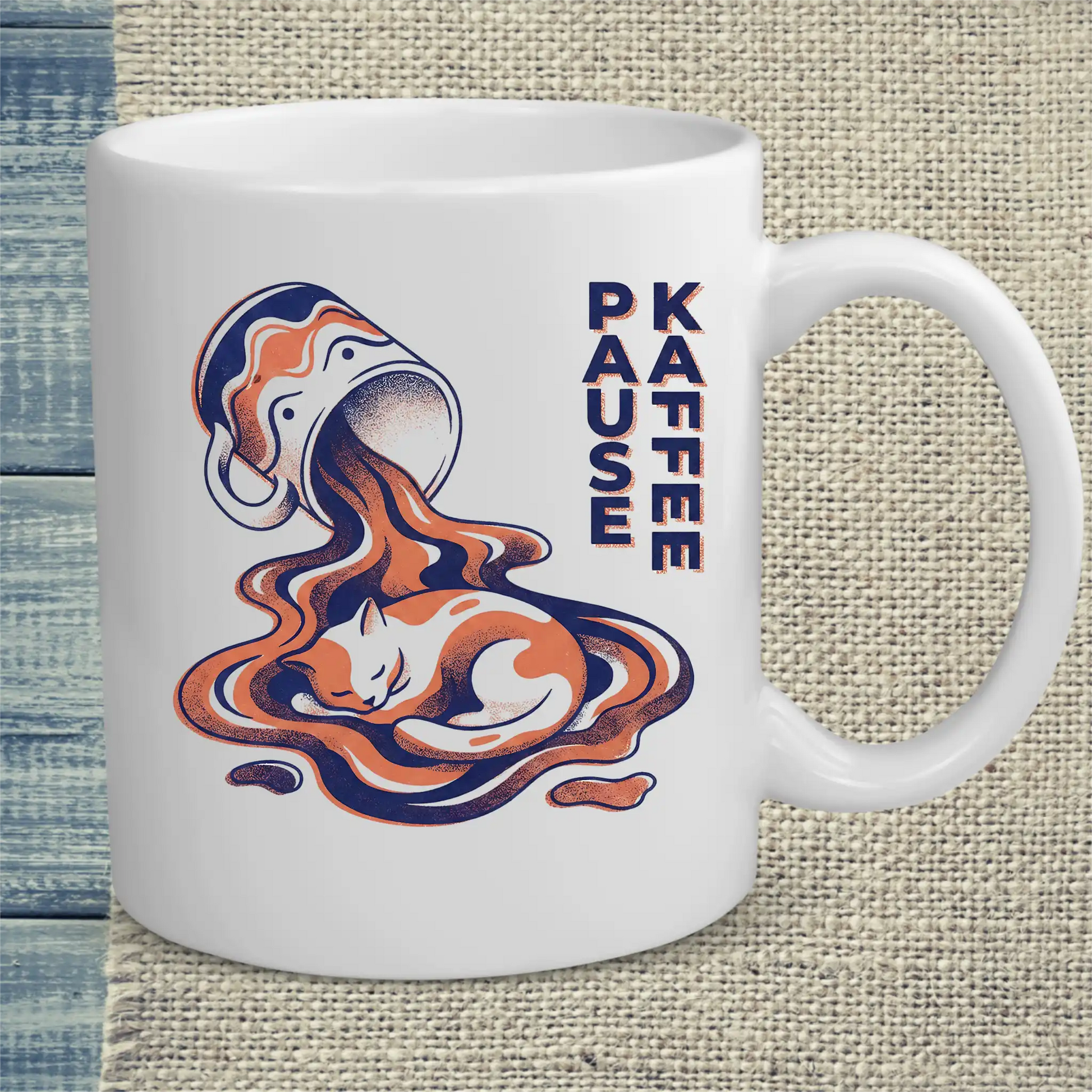Tasse 325ml - Pause - Kaffee - Katze & Kaffee