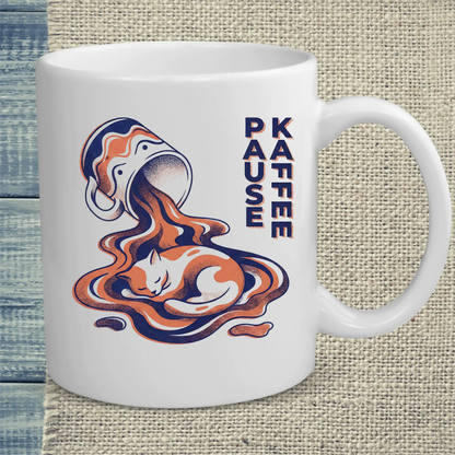 Tasse 325ml - Pause - Kaffee - Katze & Kaffee