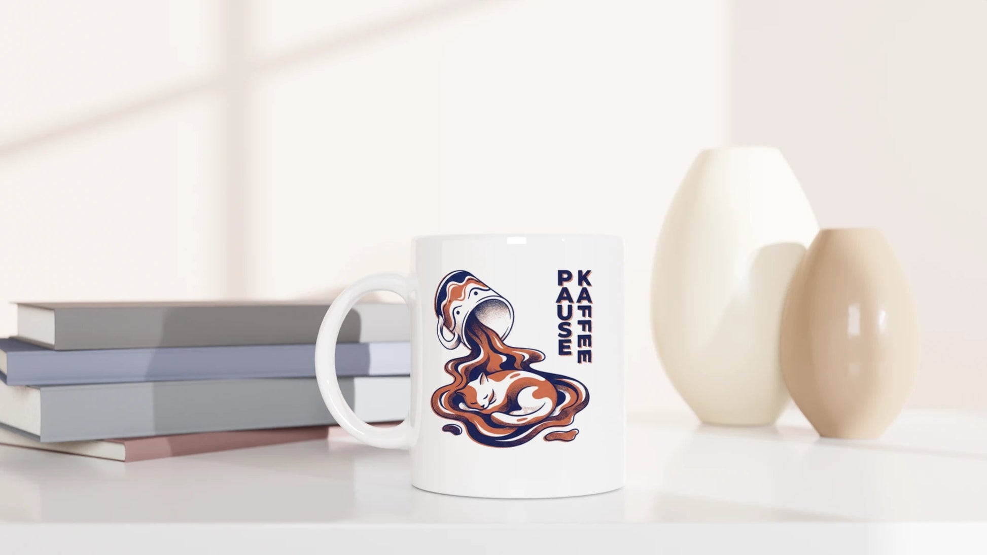 Tasse 325ml - Pause - Kaffee - Katze & Kaffee