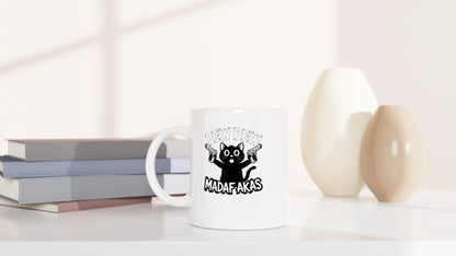 Tasse 325ml - Pew Pew Madafakas Black - Katze, Cat Guy