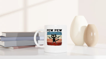 Tasse 325ml - Pew Pew - Katze, Cat Guy