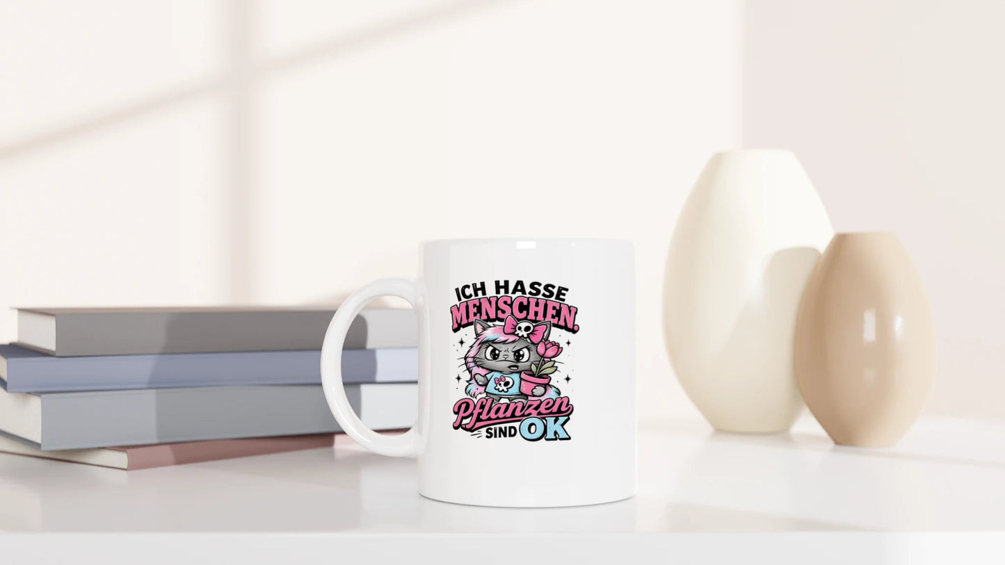 Tasse 325ml - Pflanzen sind OK - Katze