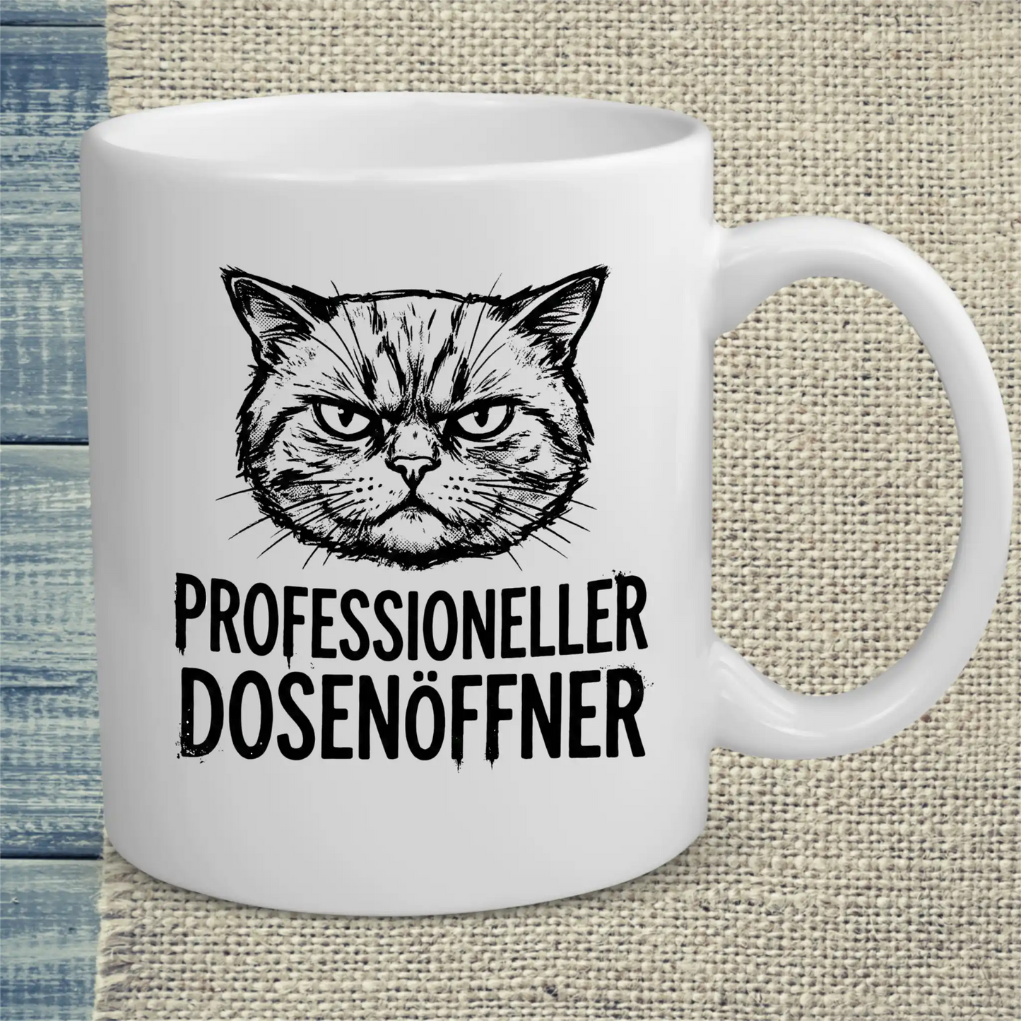 Tasse 325ml - Professioneller Dosenöffner - Katze