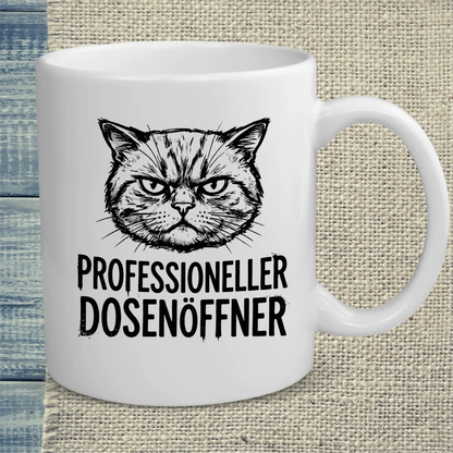 Tasse 325ml - Professioneller Dosenöffner - Katze